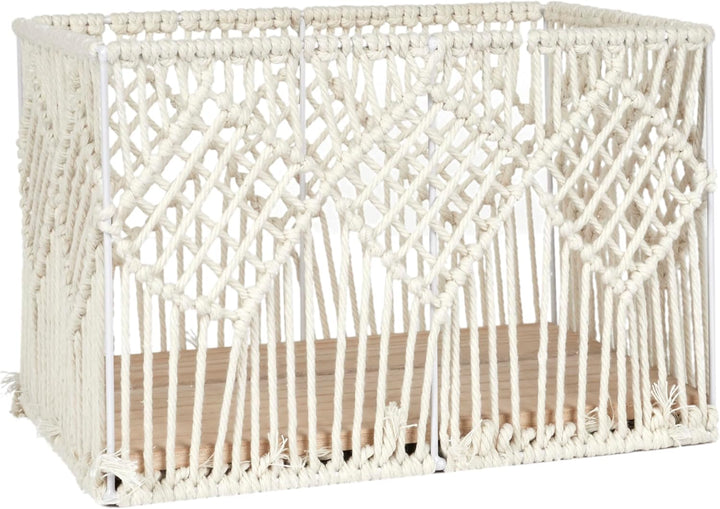 HOME DECO FACTORY, RG0022, X3 Boho Nesting Rectangular Basket - Practical and Elegant Decorative Sto