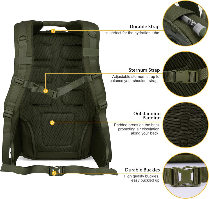 Mardingtop 25L/28L/40L Militär Rucksack Herren Arbeit für Taktischer Assault Wandern Reisen Outdoor