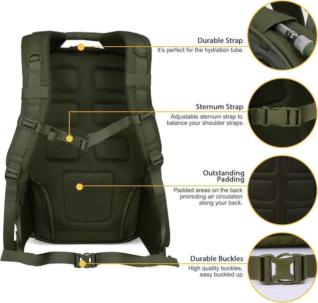 Mardingtop 25L/28L/40L Militär Rucksack Herren Arbeit für Taktischer Assault Wandern Reisen Outdoor