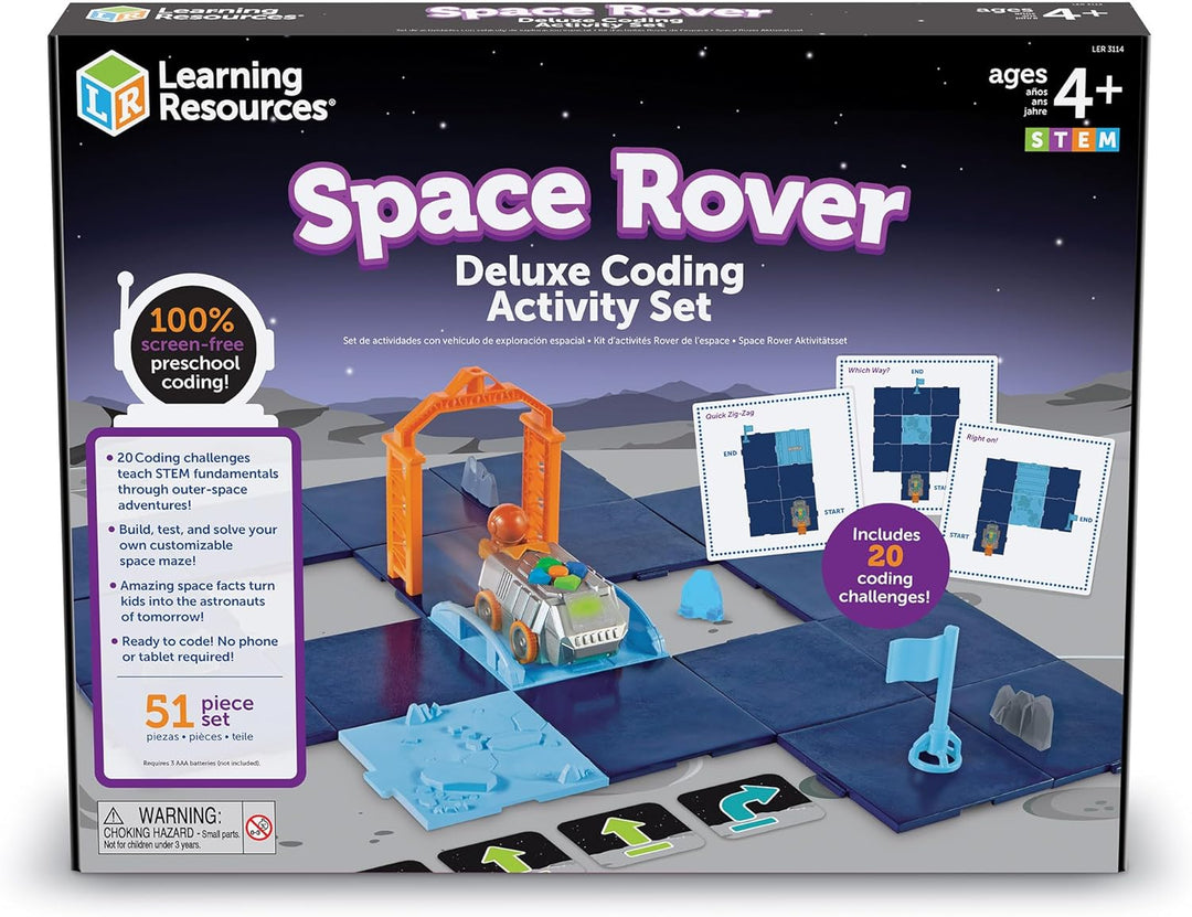 Learning Resources Deluxe-Aktivitätsset „Programmierbarer Weltraum-Rover“, Programmieren für Kinder,