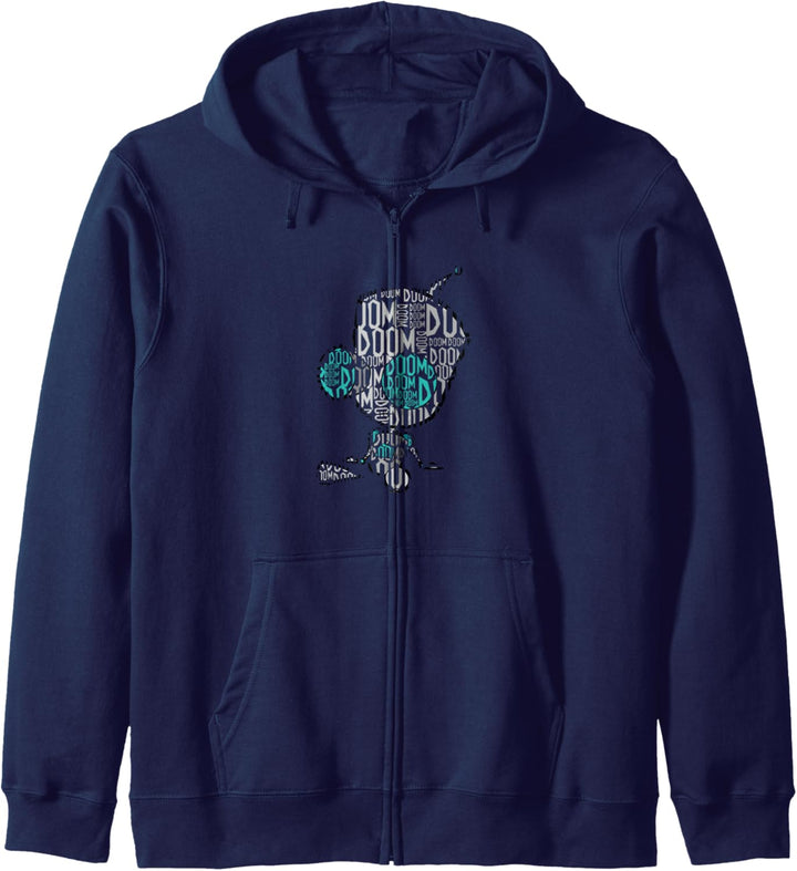 Invader Zim GIR Doom Text Fill Kapuzenjacke