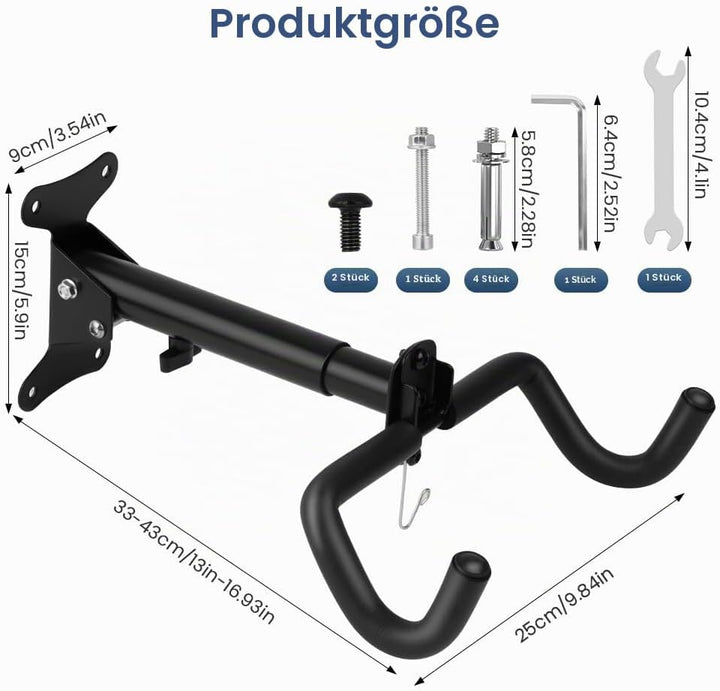 Fahrrad Wandhalterung Fahrradständer, Winkel und Wandabstand Einstellbar Fahrradhalterung Wand, Falt