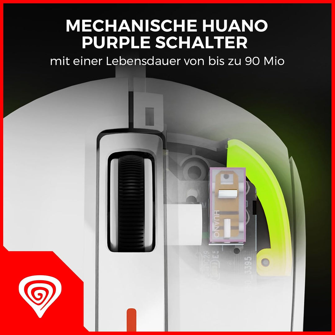 Genesis Krypton 660 Gaming Maus kabelgebunden Weiss, 12000 DPI USB Gaming Mouse, PixArt PAW3327, 49g