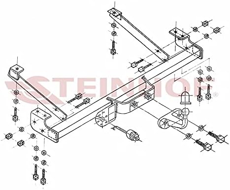 NEU Anhängerkupplung AHK Steinhof starr für Opel Vivaro Kasten/Bus 10.2006-08.2014 mit 13-polig Univ