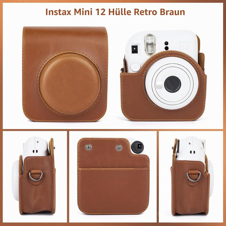 MUZIRI KINOKOO Protective Case for Fuji/Fuji Instax Mini 12 Instant Film Camera - PU Leather Mini 12