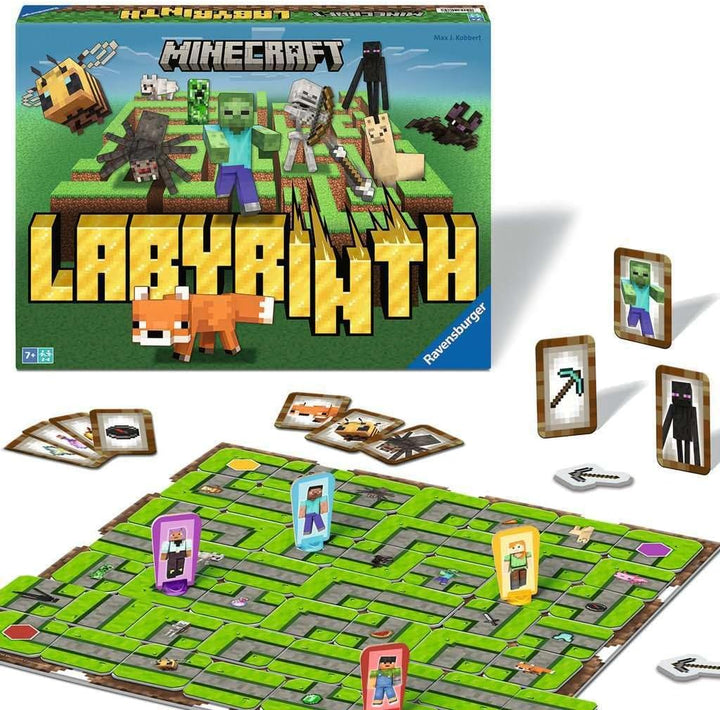 Ravensburger 24684 - Minecraft Labyrinth - Der Spieleklassiker für 2-4 Spieler ab 7 Jahren mit Chara