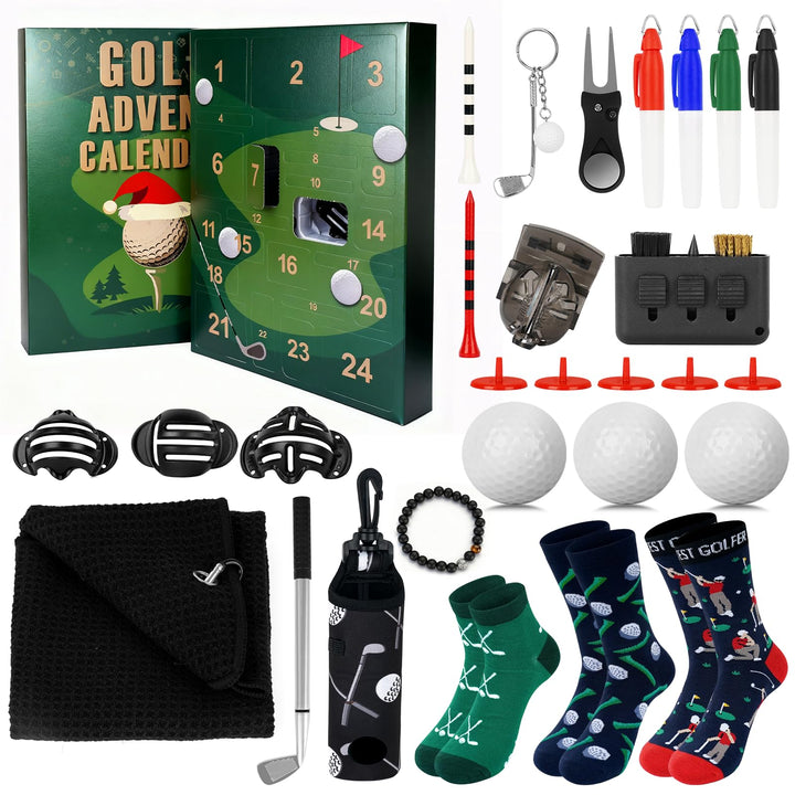 Golf Adventskalender 2025 Männer, Golf Zubehör Weihnachts Geschenk für Erwachsene Papa Jungen Herren