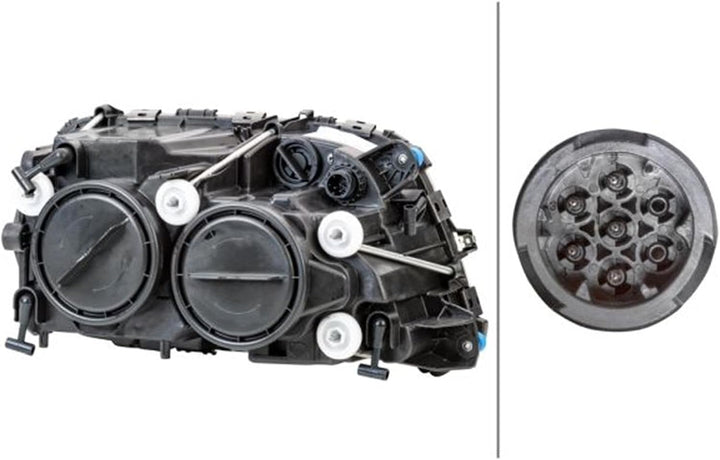 HELLA 1EH 009 513-011 FF/Halogen-Hauptscheinwerfer - links - für u.a. Mercedes-Benz Actros MP3 Links