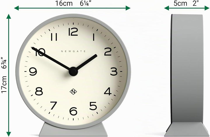 NEWGATE® M Mantel - Silent Sweep Kaminuhr - 'No Tick' - Moderne Kaminuhr - Kleine Uhr - Wohnzimmeruh