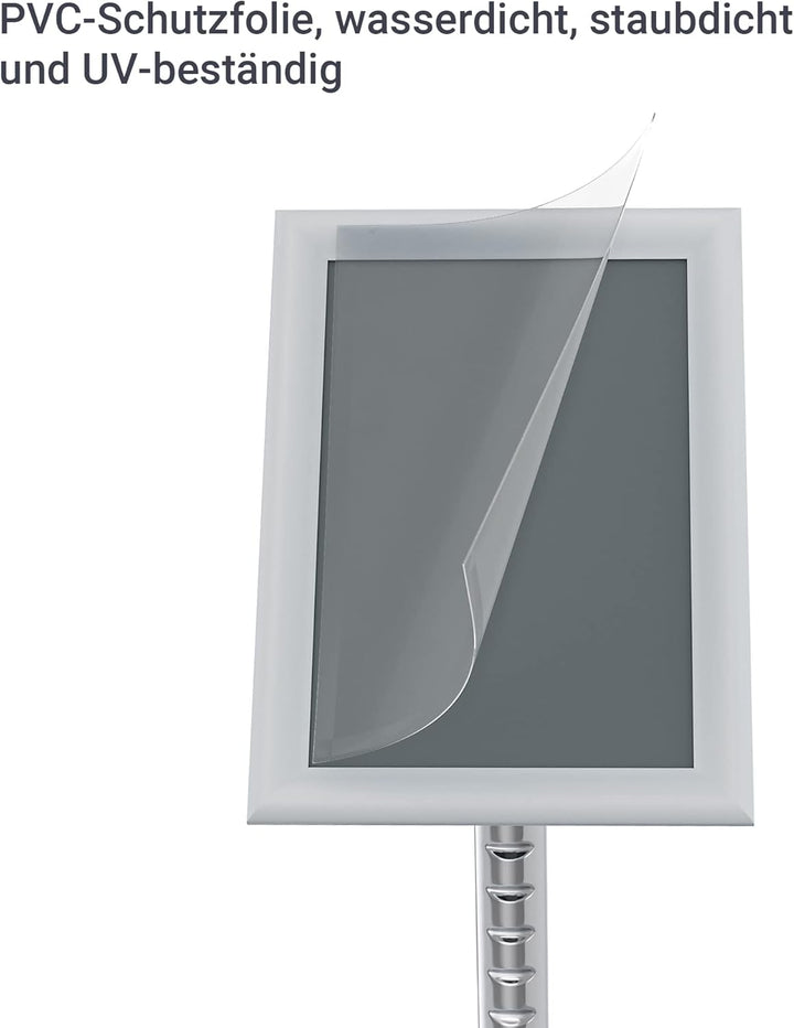Infoständer DIN A4 210x297mm Höhenverstellbar Edelstahl informationsständer Aufsteller Kundenstopper