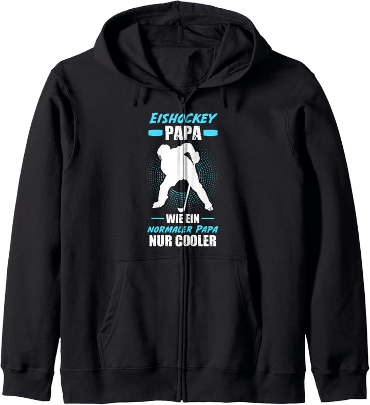 Eishockey Papa Eishockeyspieler Vater Vatertag Kapuzenjacke