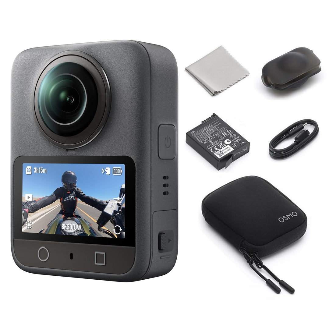 DJI Osmo 360 Standard Combo – 360 Grad Kamera mit 1-Zoll Sensor, Natives 8K-360° Video, 120MP Panora