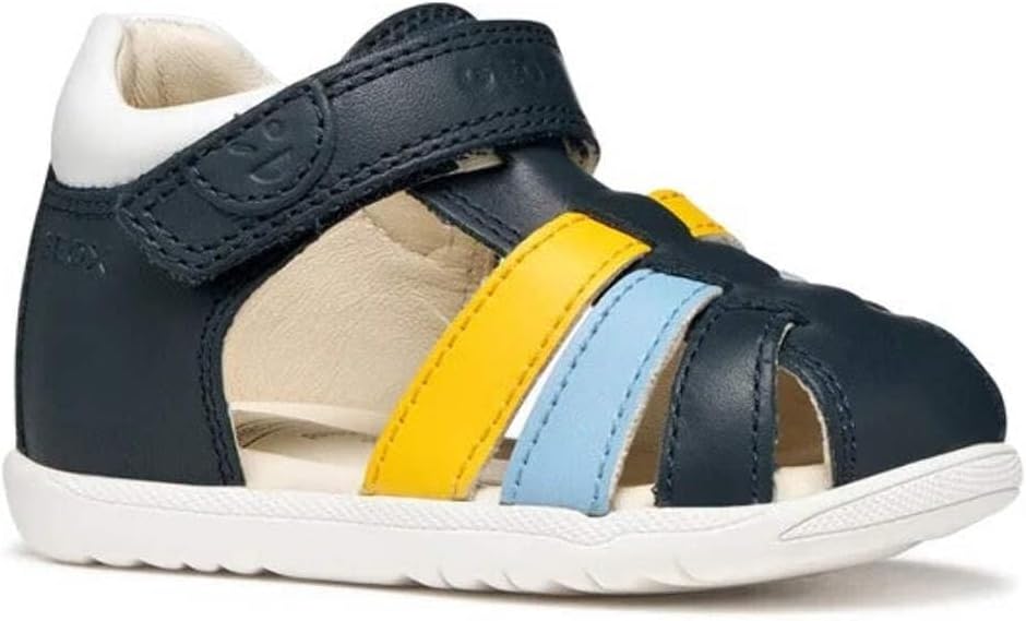 Geox Baby - Jungen B Sandal Macchia BoySandal 18 EU Navy Dk Yellow, 18 EU Navy Dk Yellow
