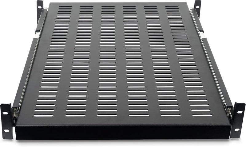 StarTech.com 2 HE Schiebefachboden für Server Rack Montage - Einstellbare Einbautiefe von 51 bis 74