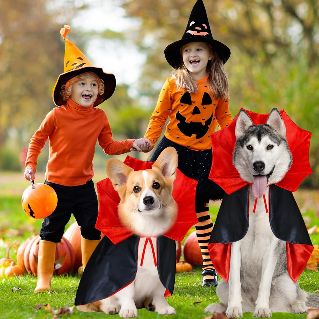 GOYOSWA Hund Halloween Kostüme, Hund Vampir Umhang Kostüm Hund Teufel Kostüm Hund Vampir Umhang Umha
