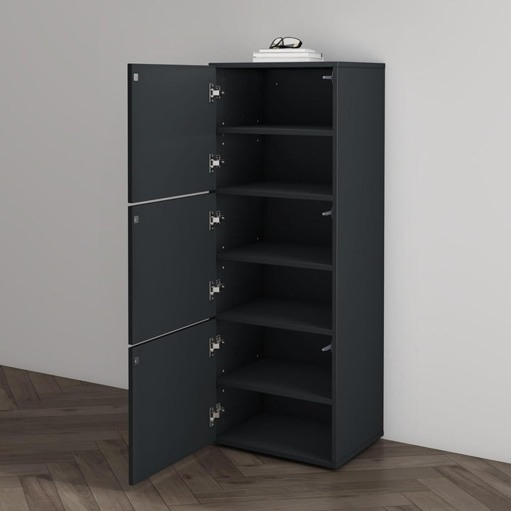 Mai & Mai Schuhschrank aus Holz, Schuhkommode mit 3 Schränken BTH: 45x36x120 cm Schuhregal Möbel in
