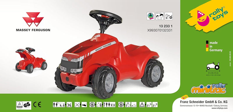 Rolly Toys S2613233 Toys rollyMinitrac MF 5470 (für Kinder von 1,5 - 4 Jahre, Ablagefach unter Motor