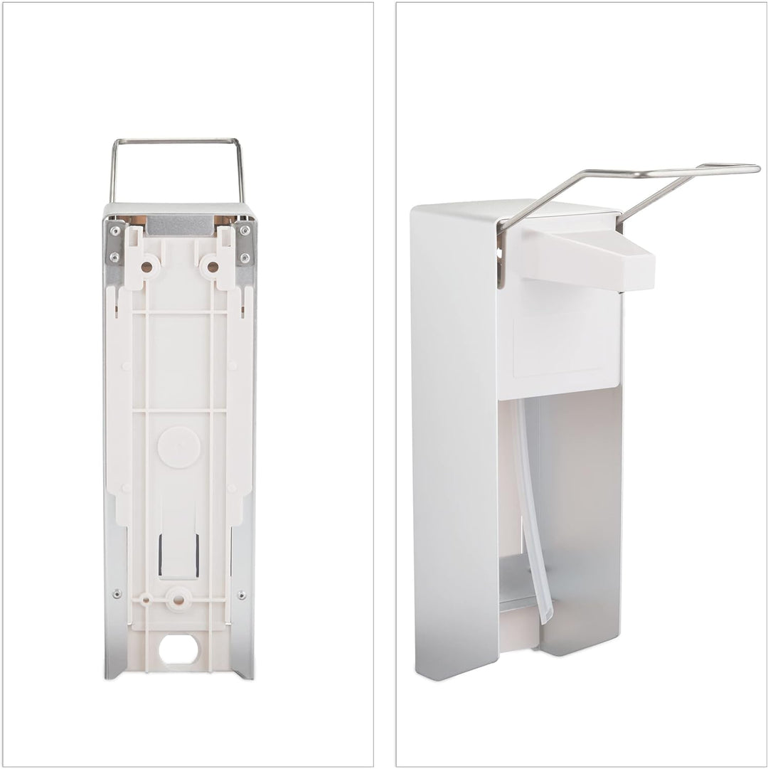 4 x Eurospender, 1000 ml, Desinfektionsmittel, Seife, Ellenbogen-Hebel, Wandbefestigung, Hygienespen