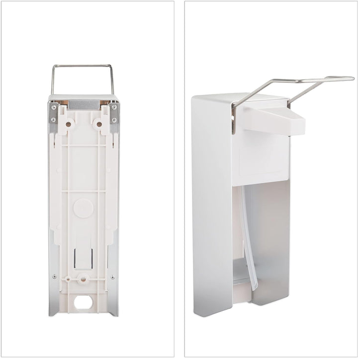 4 x Eurospender, 1000 ml, Desinfektionsmittel, Seife, Ellenbogen-Hebel, Wandbefestigung, Hygienespen