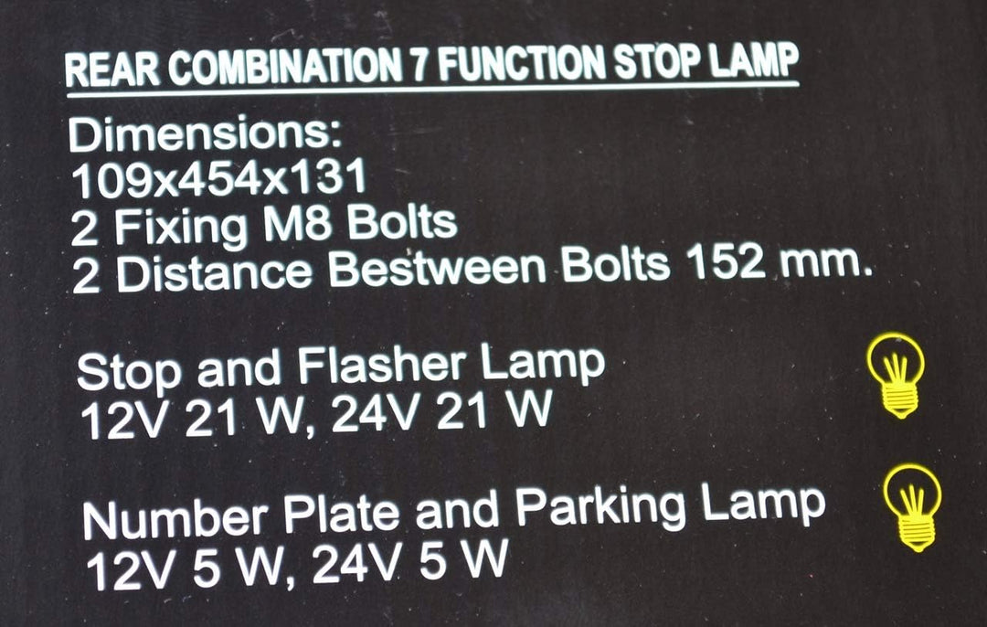 2 x Rücklichter, 12 V, 24 V, PIN AMP 1,5 LKW, Anhänger Chassis