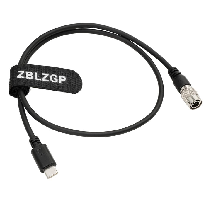 ZBLZGP Typ-C zu Hirose 4 Pin Stecker Stromkabel für Zoom F4 F8 Soundgeräte 633 664