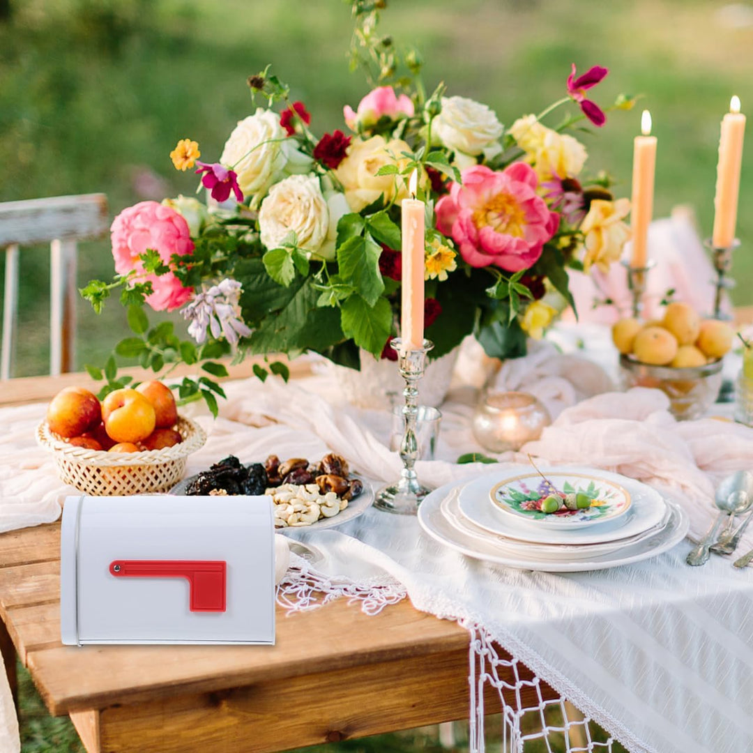 DOITOOL Zinkbeschichtete für Robuste Mailbox mit Signalflaggen für DIY Projekte und Kreative Aktivit