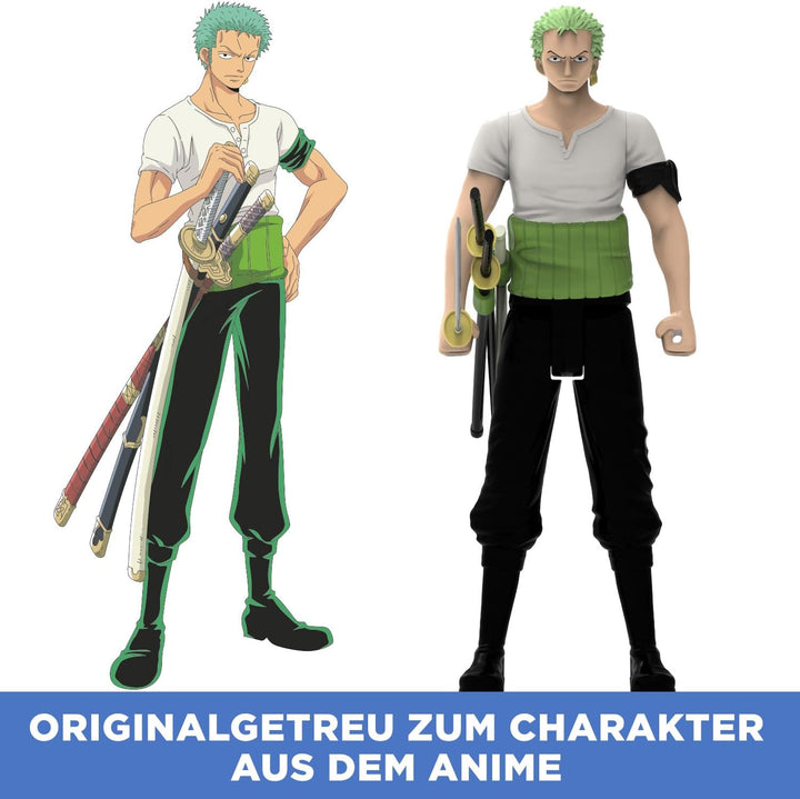 BANDAI – Anime Heroes – One Piece – Anime Heroes Mega Figur 30 cm Zorro – Grosse bewegliche Figur –