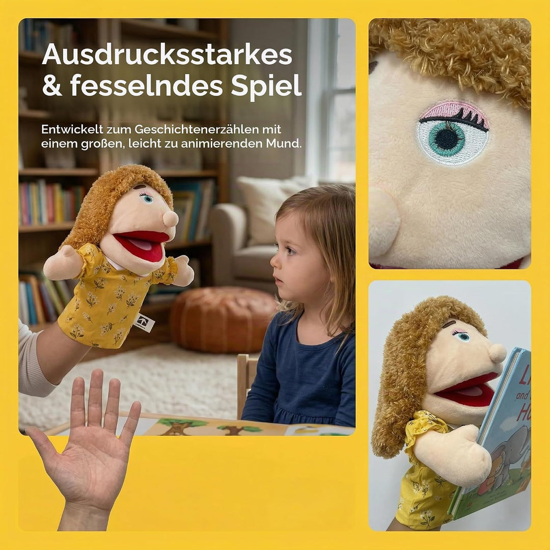 Familie Handpuppen für Kinder, beinhaltet Opa, Oma, Papa, Mama, Tochter, Sohn mit beweglichen offene