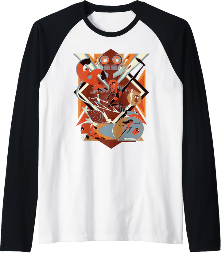 Disney Pixar Incredibles 2 Vintage-Poster Raglan