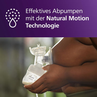 Philips Avent Elektrische Milchpumpe – Milchpumpe mit 5 Milchbeuteln für die Aufbewahrung von Mutter