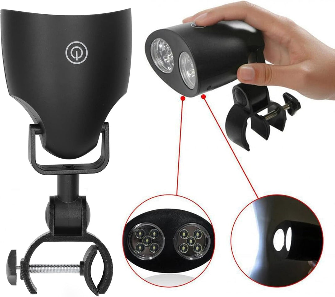 Changor Grilllicht LED, Hitzebeständiges Grillbeleuchtung, Verstellbare C Klemme, 3 Helligkeitsstufe