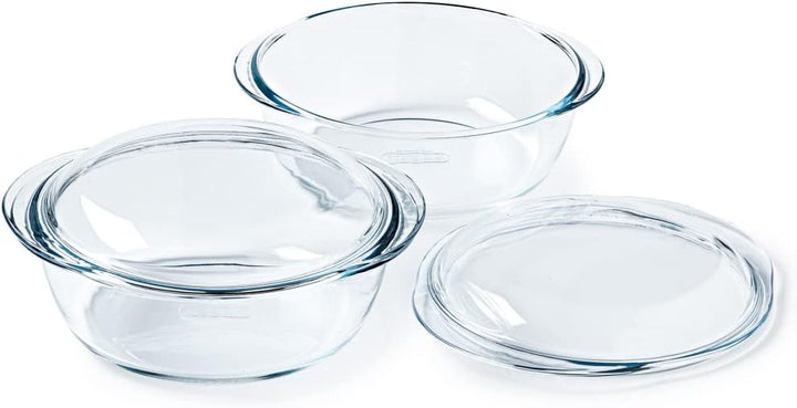 Pyrex® Kollektion 4 in 1 | Bräter aus Borosilikatglas | 2 Stück | Dampfgaren, schnelles und leckeres