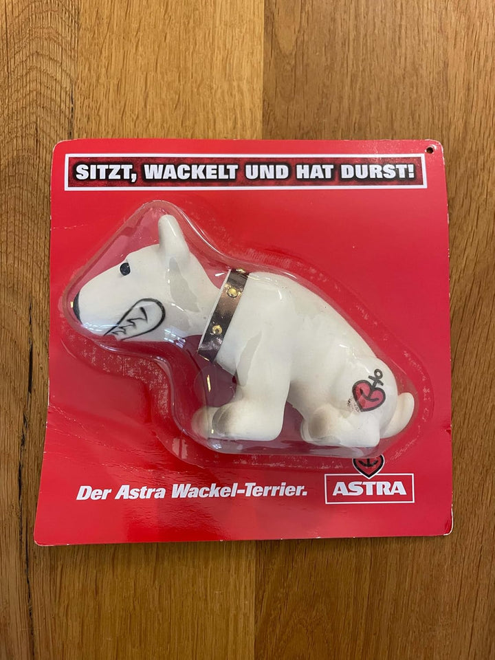 ASTRA Wackel-Bulli, witzige Bullterrier Figur mit Wackel-Kopf, Kleiner Pitbull als Geschenkidee für