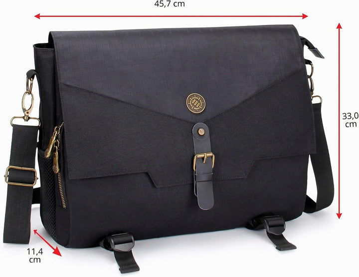 ENHANCE Player's Essentials DND-Tasche - Umhängetasche aus Drachenhaut für 2–4 Bücher, Ordner, Würfe