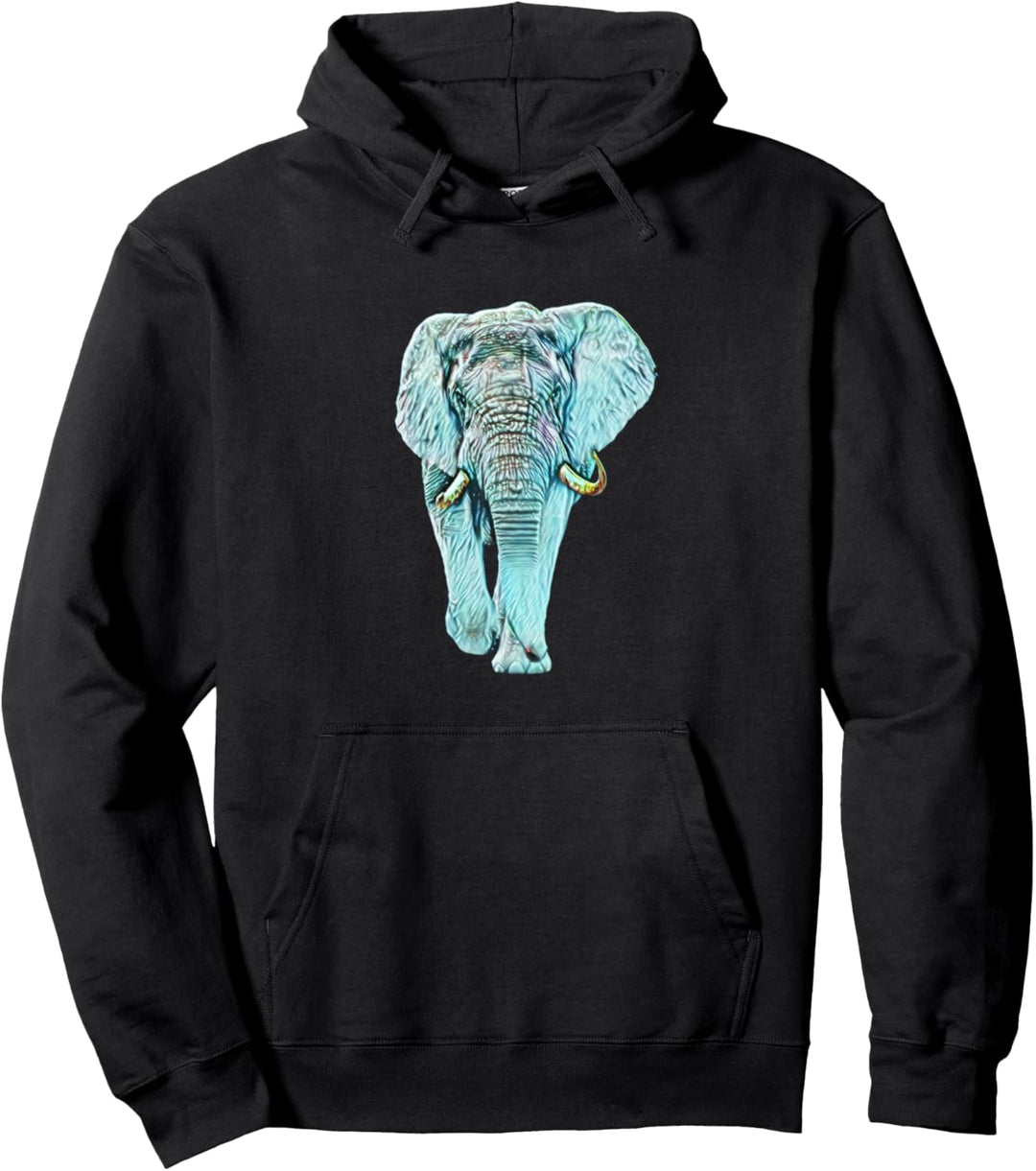 Elefanten Motiv Elefant Tiermotiv Wildtiere Tiere Afrika Pullover Hoodie