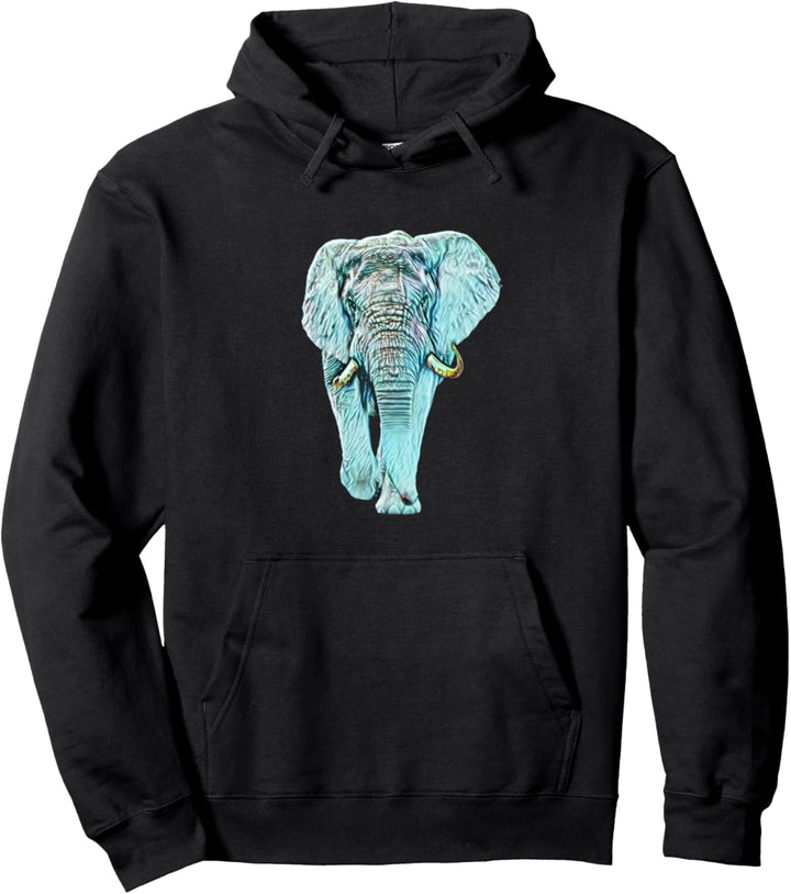 Elefanten Motiv Elefant Tiermotiv Wildtiere Tiere Afrika Pullover Hoodie