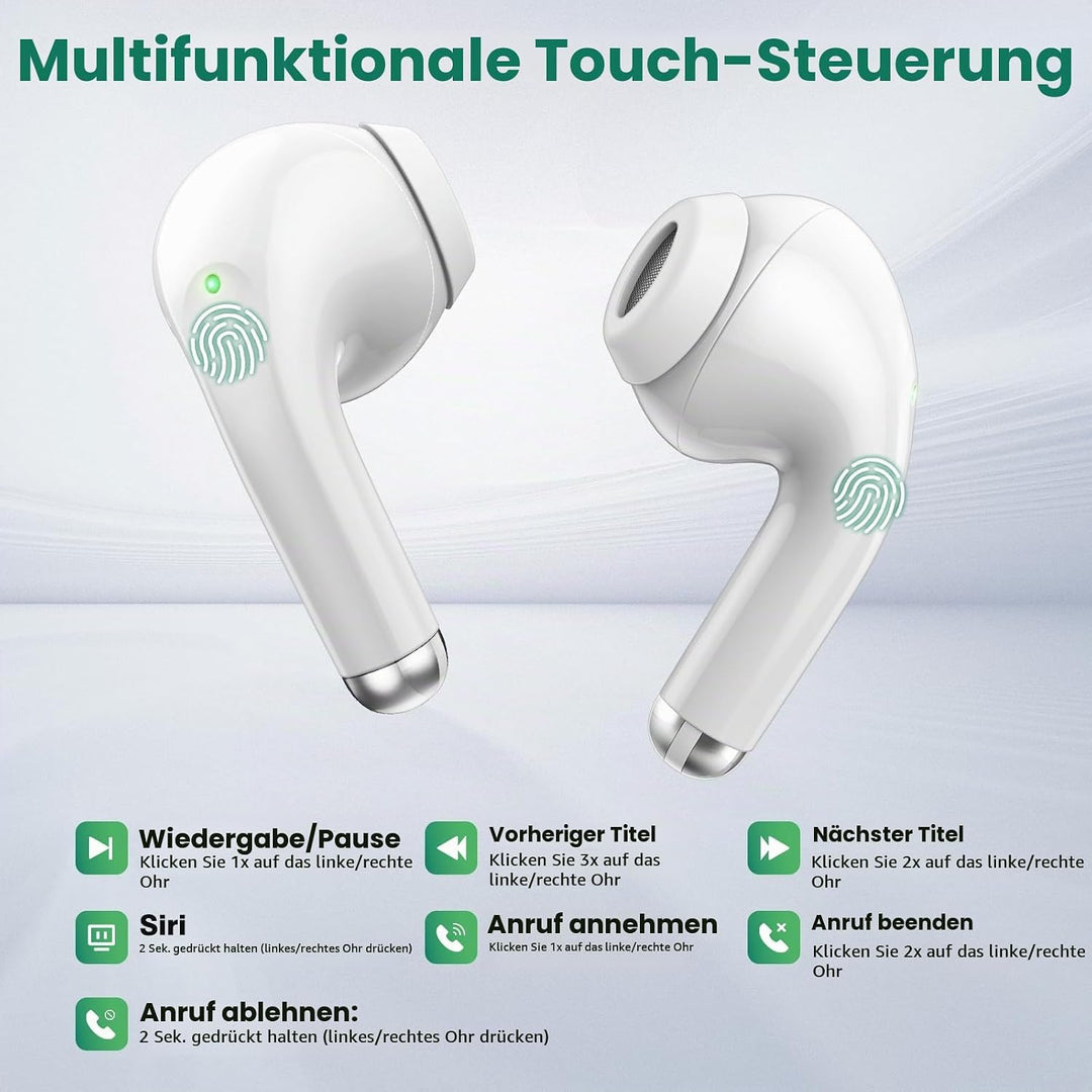 Kopfhörer Kabellos für iPhone 17 16 Pro Max 14 13 12 11,In Ear Kopfhörer Bluetooth mit Mikrofon Wire