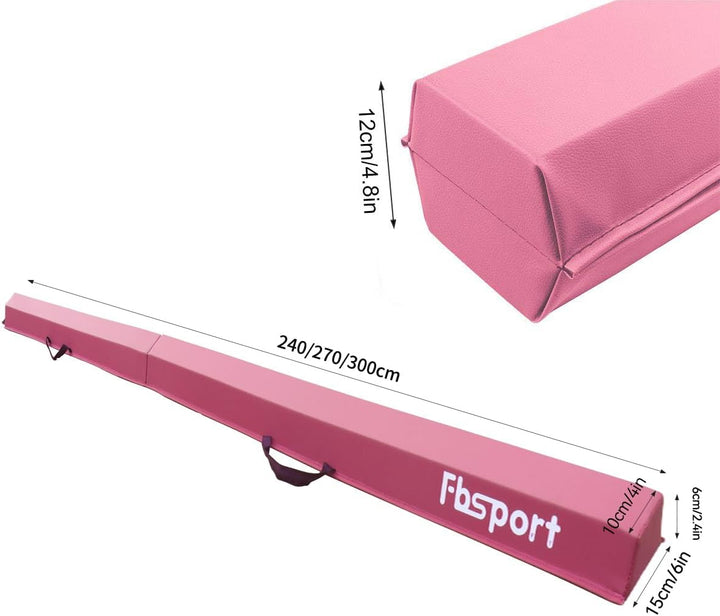 FBSPORT Schwebebalken Kinder Faltbarer Balken Turnen Balance Beam für Zuhause Training Klappbarer Sc