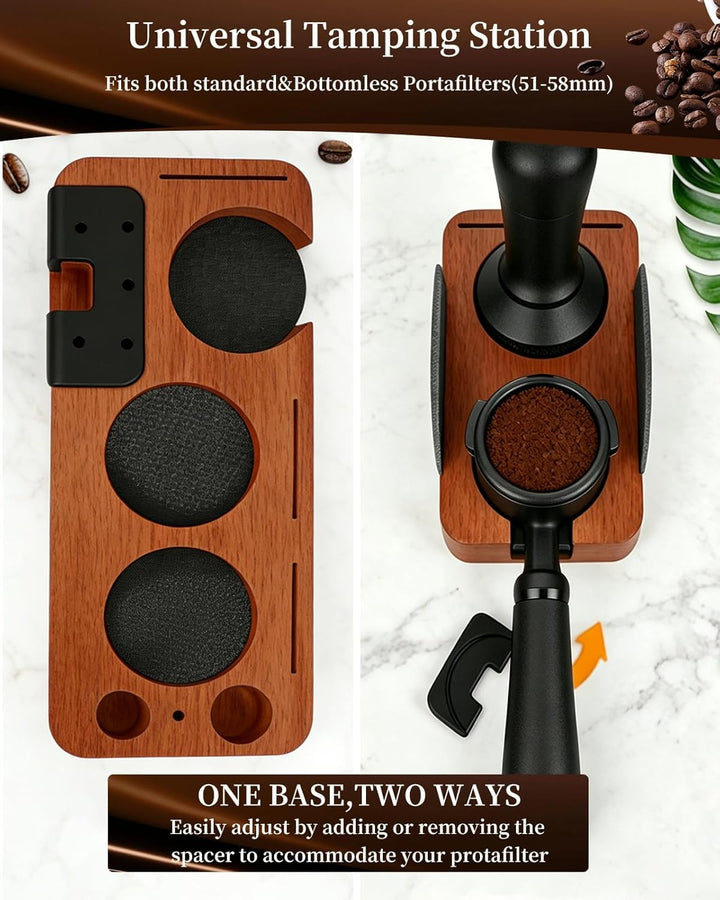 51mm Kaffee Tamper Set, 25 PCS Espresso Tamper, Kaffee Tamper 51mm mit Tamperstation, Coffee Leveler