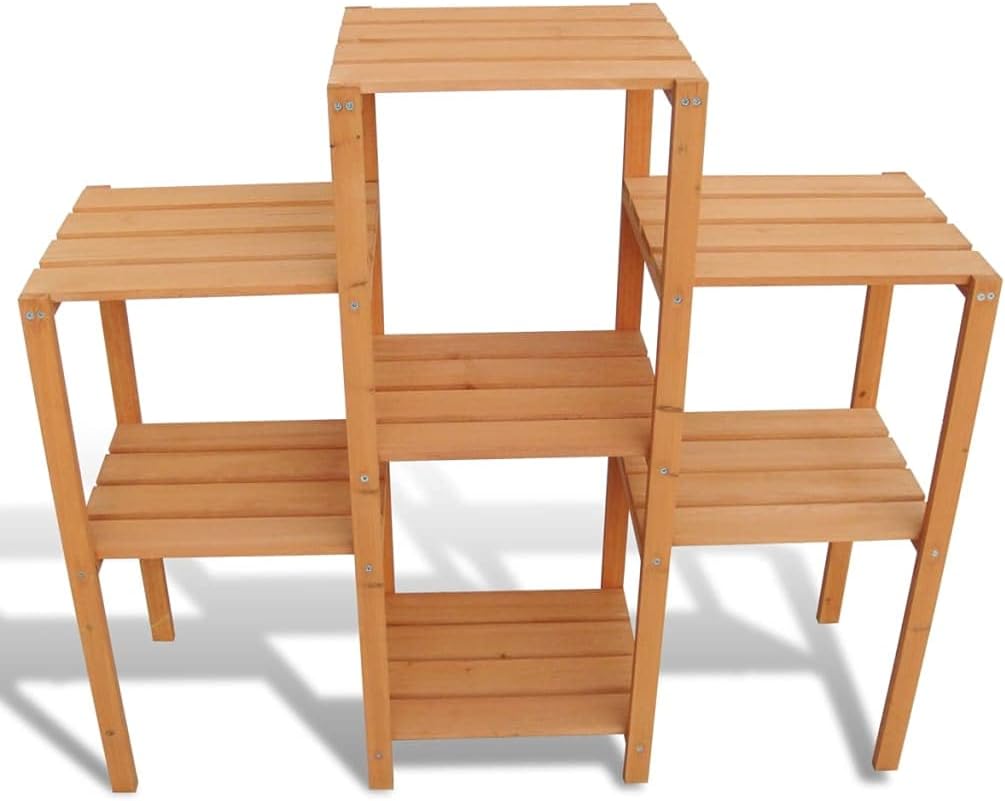 vidaXL Holz Blumentreppe Blumenregal Pflanzenständer Blumenständer Garten