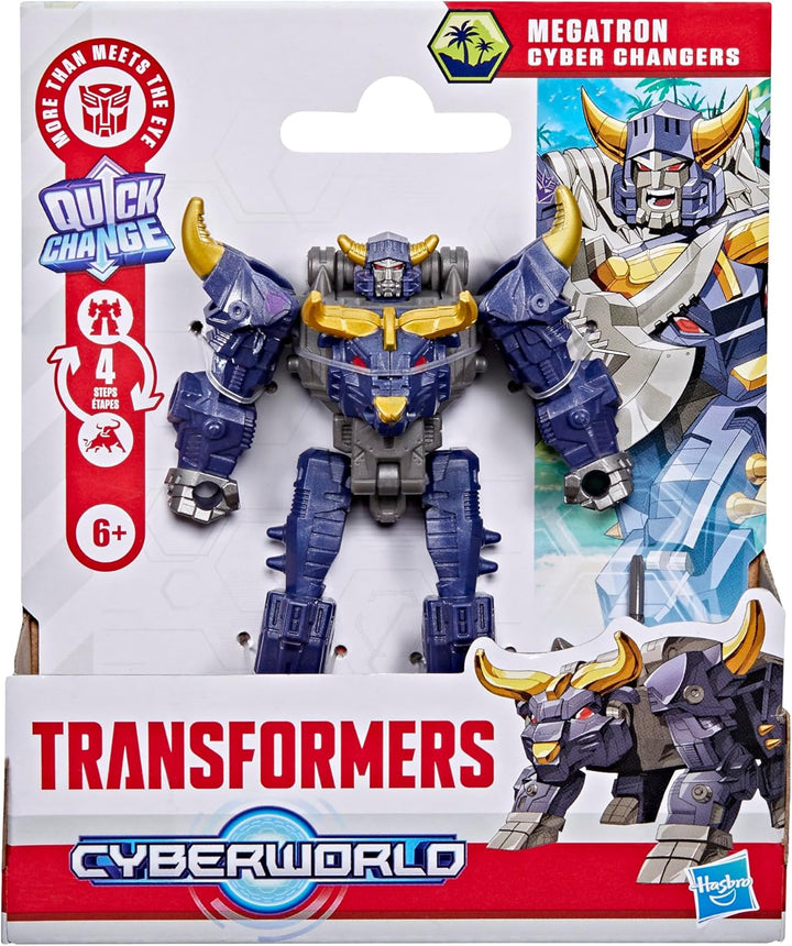 Transformers Cyberworld Cyber Changers Bull, 10 cm grosse Action-Figur mit 4 Schritten zur Verwandlu