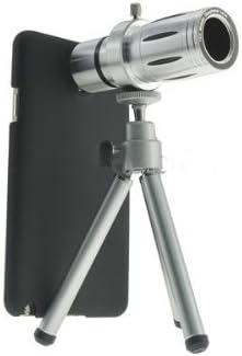 System-S Teleobjektiv Tele Objektiv & Stativ Tripod Halter Schutzhülle 21 mm 80° 12x Zoom für Samsun