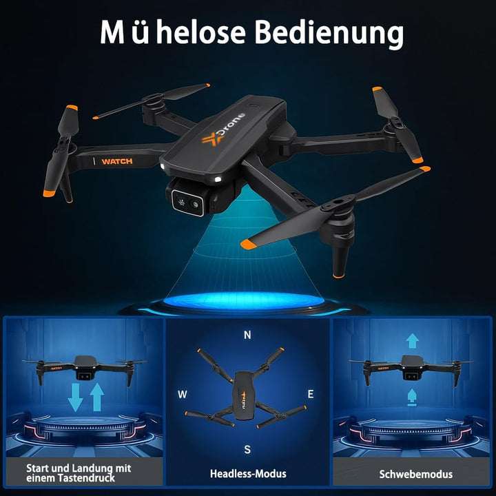 Drohne mit Kamera 4k, Mini Drohne für Kinder und Anfänger, Erwachsene, Drone für Ein-Knopf Start/Lan