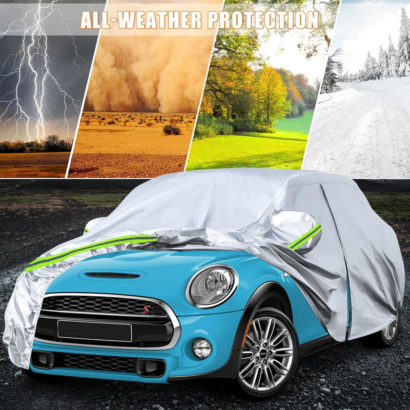 Autoabdeckung Vollgarage Ersatz für Mini Cooper 5 Doors 2013-2022, Allwetter Reflektierende Autoabde