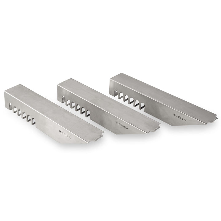 mocisa Universal Auflageleisten für Feuerplatte | Grillplatte | Plancha | Grösse einstellbar | Absta
