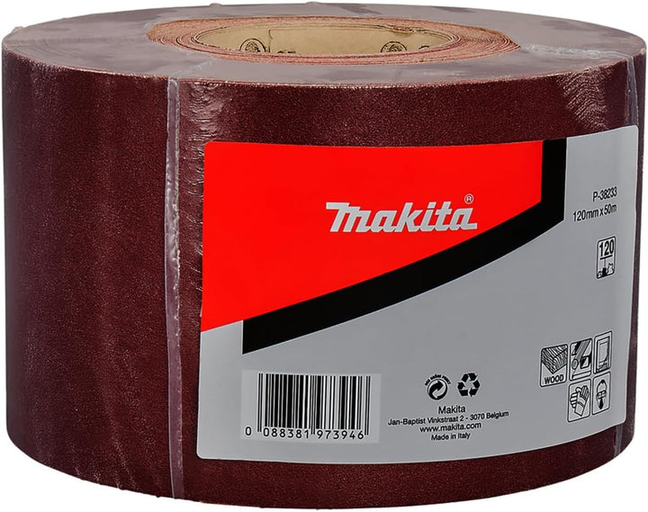 Makita Schleifpapier Rolle, 120 mm x 50 m, K120, P-38233