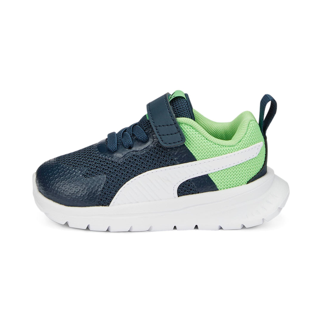 PUMA Unisex Baby Evolve Run Mesh Ac+ Inf Sneaker 20 EU Dark Night Puma White Summer Green, 20 EU Dar