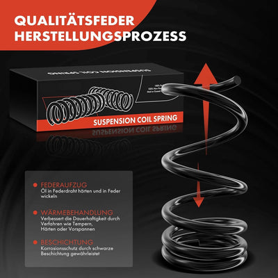 Frankberg 2x Federn Fahrwerksfeder Vorderachse Links Rechts Kompatibel mit T,o,u,a,r,e,g 7LA 7L6 7L7
