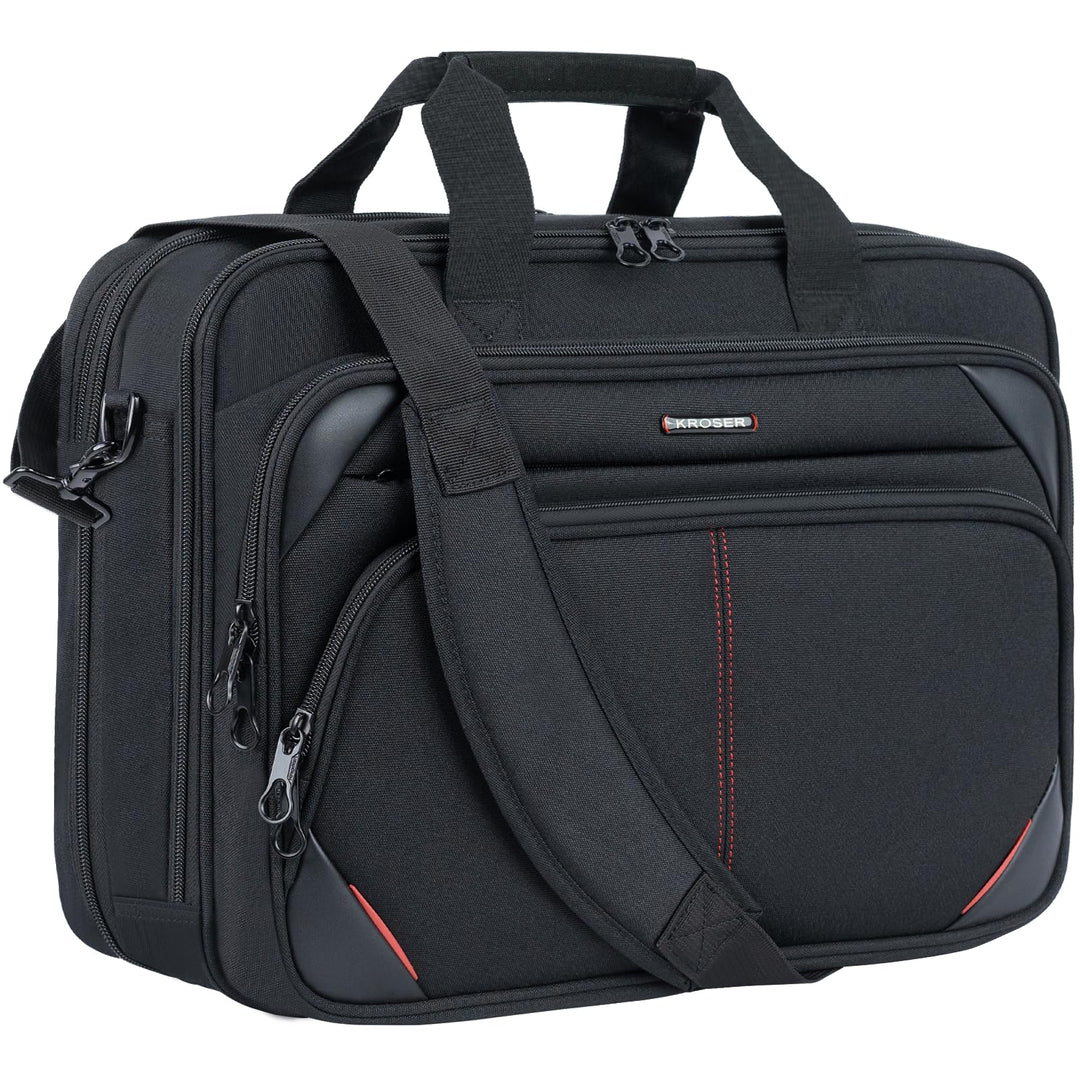 KROSER Laptoptasche 17,3 Zoll Premium Laptop Aktentasche, erweiterbar wasserabweisend Laptop Schulte
