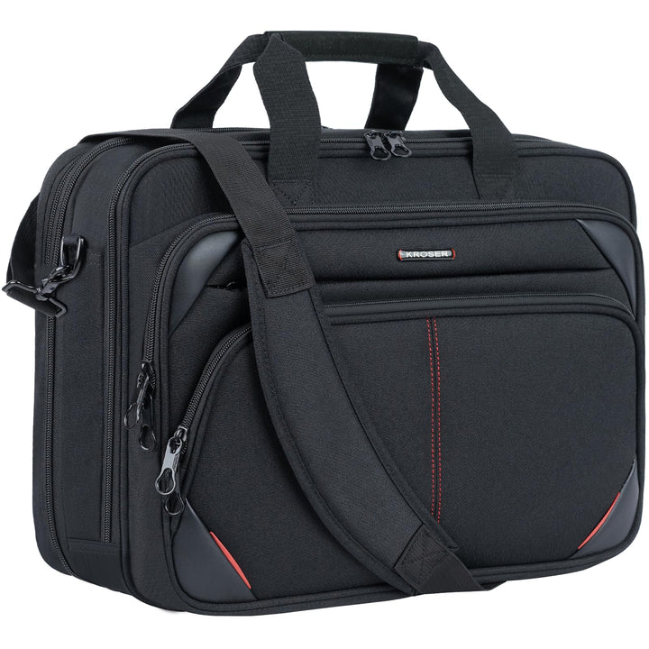 KROSER Laptoptasche 17,3 Zoll Premium Laptop Aktentasche, erweiterbar wasserabweisend Laptop Schulte